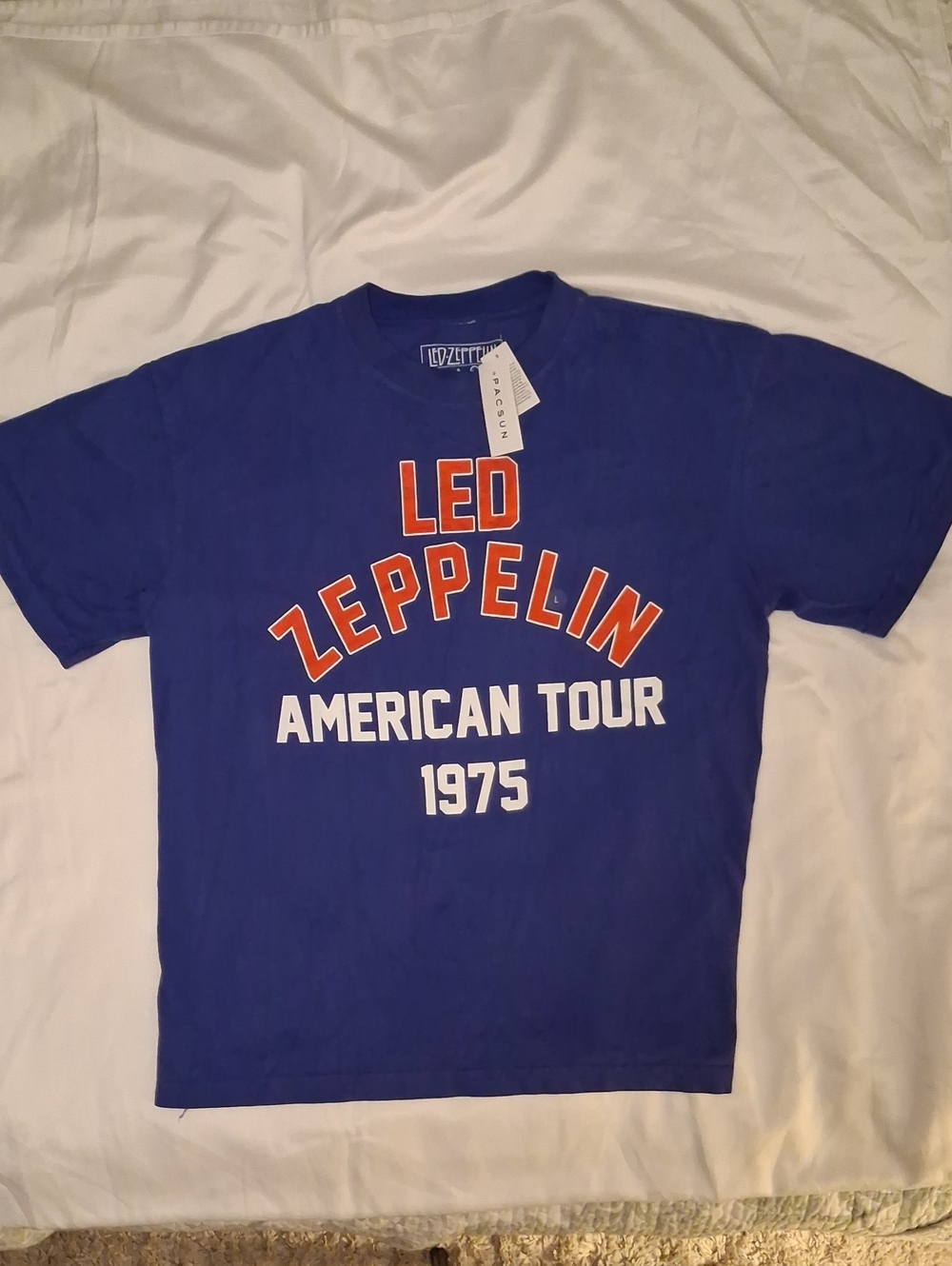 PacSun Blue LED Zeppelin American Tour 1975 Graphic Tee